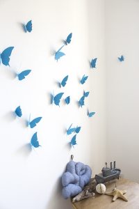 envolée de papillon bleu turquoise trendy little