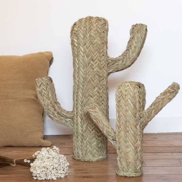 Objet déco cactus en alfa tressé, à la vente sur la boutique Trendy Little